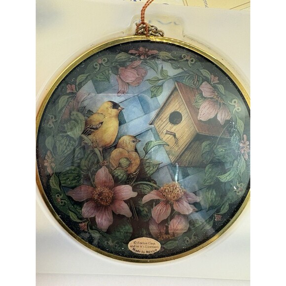 Via Vermont Art Catchers Enesco Set Of 2 Birds Suncatchers NOS - Picture 6 of 9